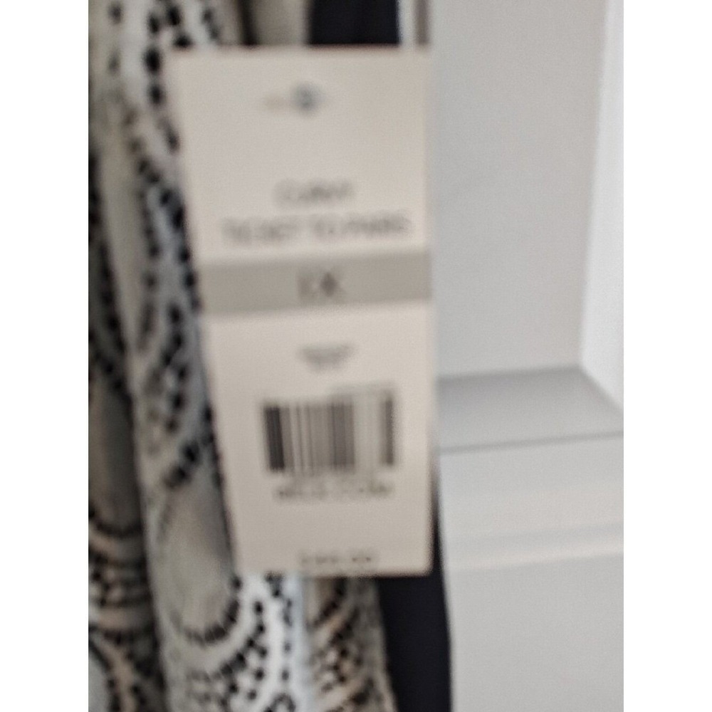 Kim Rogers Curvy Lace Overlay Tank Top 1X Black White New Boho Shell women - Picture 11 of 12
